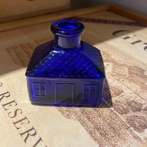 Cobalt blue glass house